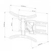 UCHWYT DO TV LED/LCD AR-71 ART 23-55 25KG reg.pion/poziom GAZOWY